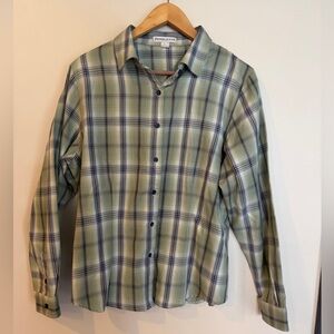 Pendleton Green and Blue Plaid Button-Down Shirt men’s large